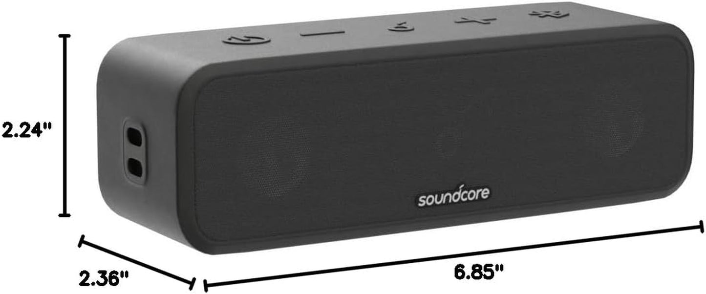 Soundcore 3 Portable Bluetooth Speaker - Wireless, IPX7 Waterproof, 24H Playtime, Pure Titanium Diaphragm Drivers, Partycast, Bassup, Custom EQ App - for Home, Shower, Outdoor, and Beach